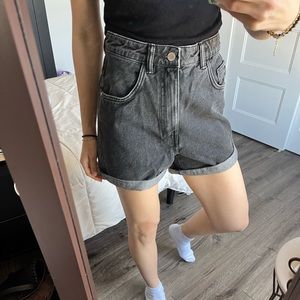 Black Denim Shorts